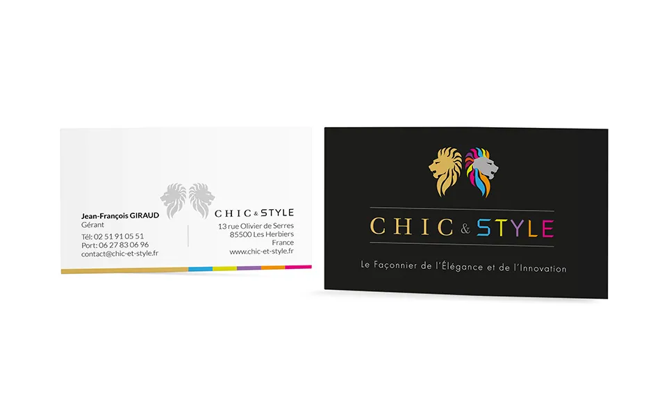 Cartes de visite Chic & Style, « Le façonnier de l'élégance et de l'innovation »