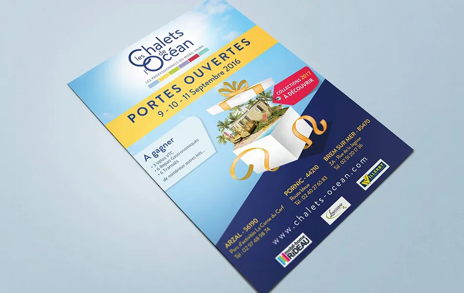Affiche des portes ouvertes de septembre 2016 des Chalets de l'Océan