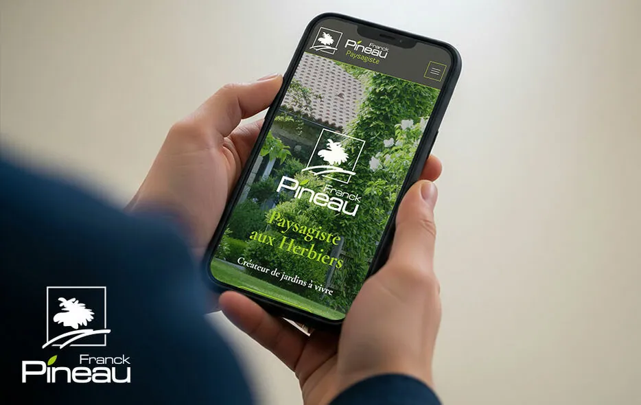 Site de Franck Pineau Paysagiste aux Herbiers consulté sur smartphone