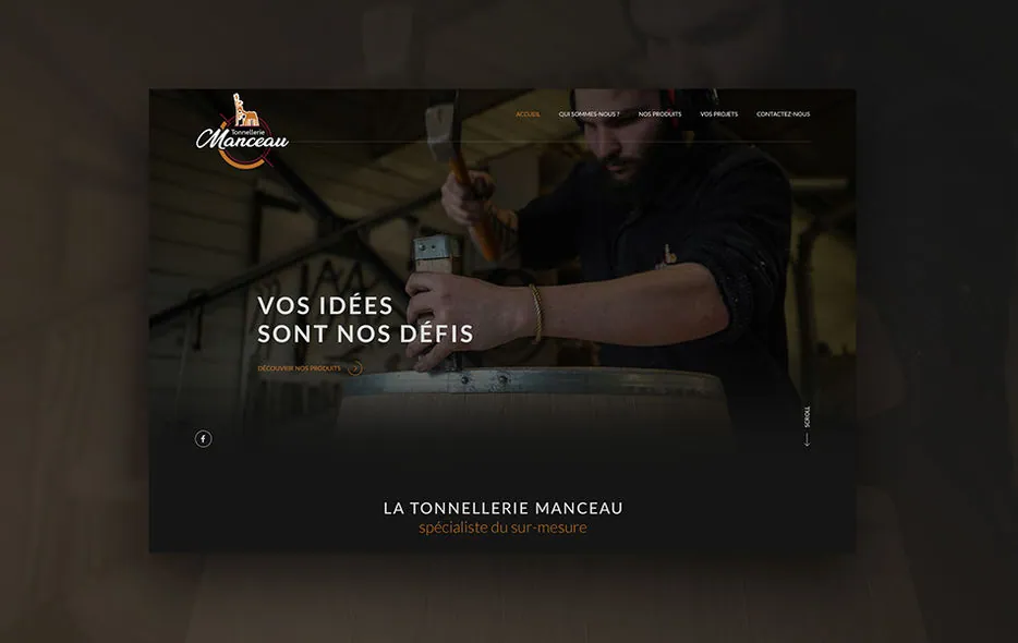 Site de La Tonnellerie Manceau « Vos idées sont nos défis »