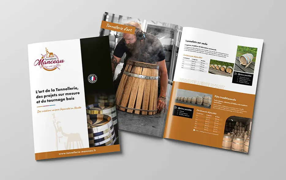 Aperçu du projet Création catalogue tonnellerie — activité communication imprimée