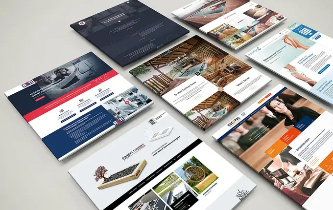 Maquettes de sites web réalisées en sous-traitance pour des agences partenaires