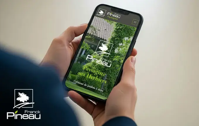 Site de Franck Pineau Paysagiste aux Herbiers consulté sur smartphone
