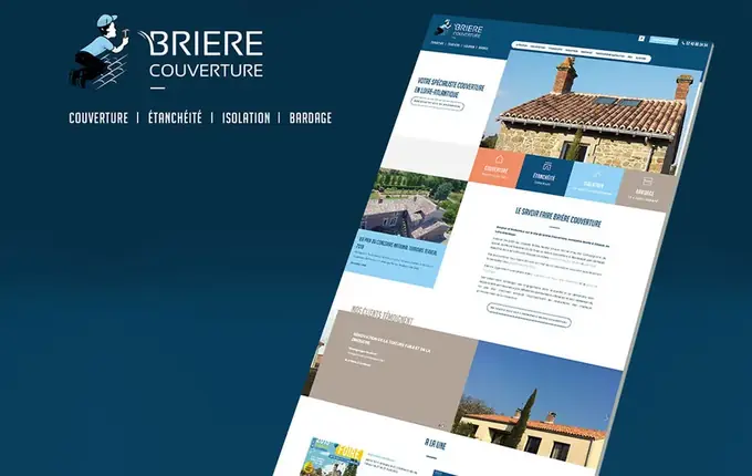 Site internet de Brière Couverture : couverture, étanchéité, isolation, bardage